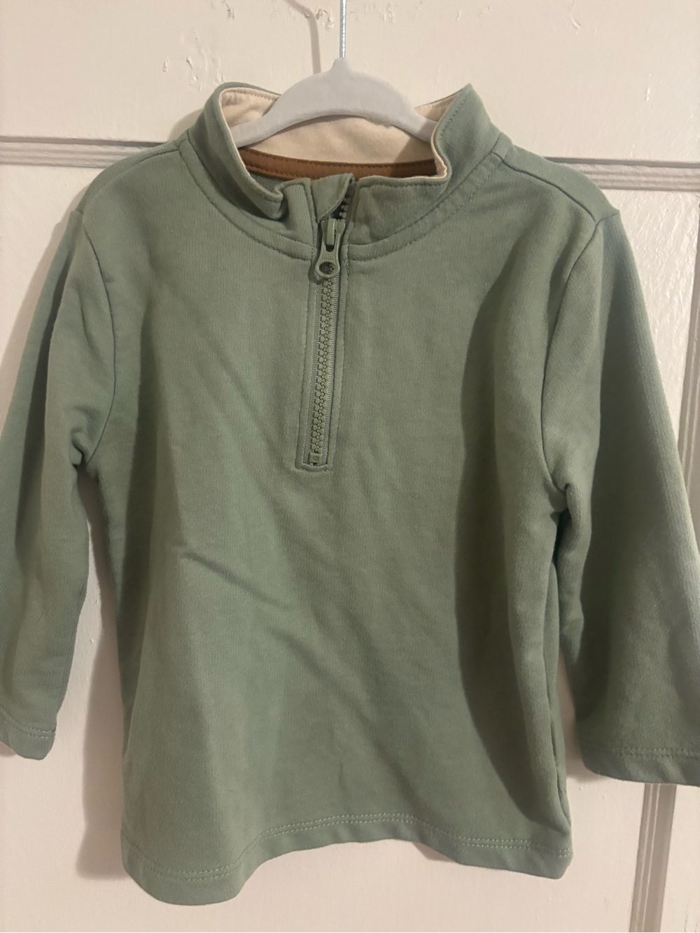 Garanimals Kids Quarter-Zip Pullover in Sage Green